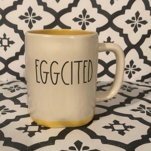 Rae Dunn EGGCITED Mug